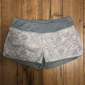 Gray and White Workout Shorts